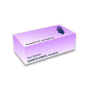 gants vinyle poudrés