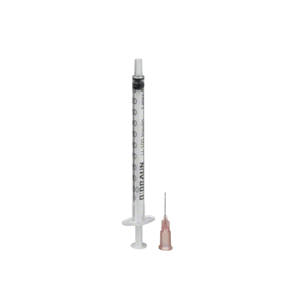 Image de produit SERINGUE 1 ml 3P OMNIFIX 100 DUO montée B BRAUN